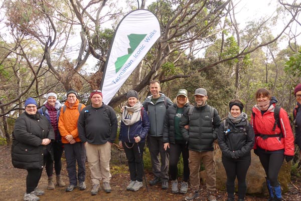 community at tarn shelf hiking event with tasmanian iconic walks