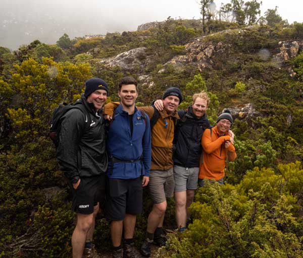 courage at tarn shelf hiking event with tasmanian iconic walks